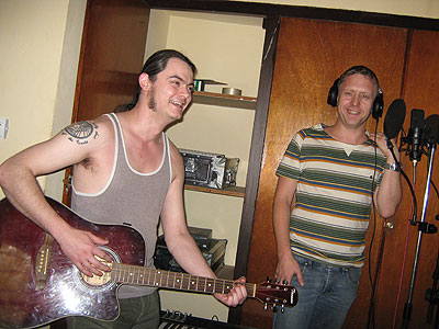 (L-R) Keith White and Iain Stewart at Buddies studio. The New Times /Courtesy.