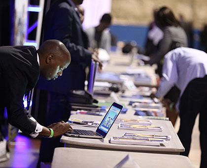 Some of the exhibitors at Rwanda Day in Toronto. The New Times / Adam Scotti.