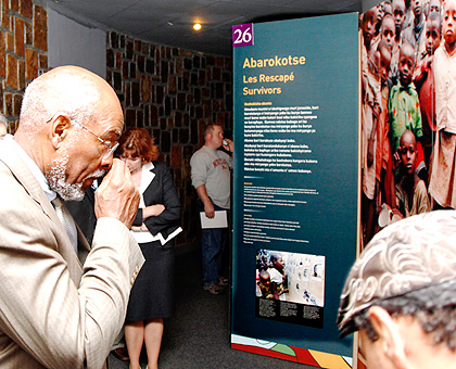 Visitors at the Kigali Genocide Memorial Centre. Many suspects are still roaming Western countries. The New Times/File