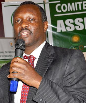 Rwanda National Olympic Committee president Robert Bayigamba.