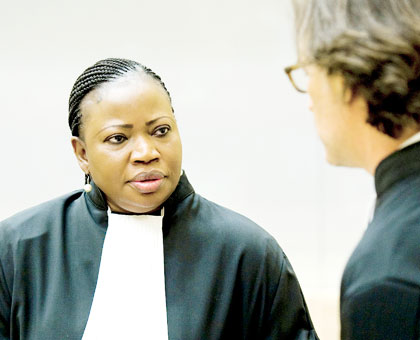 Prosecutor Fatou Bensouda (L) faces an uphill task of keeping up with ICC push on African continent. Net photo.