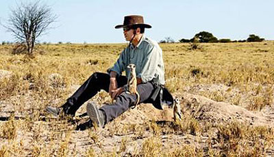 Botswanau2019s President Ian Khama enjoys a moment with Wildlife at Makgadikgadi Pans. Net photo.