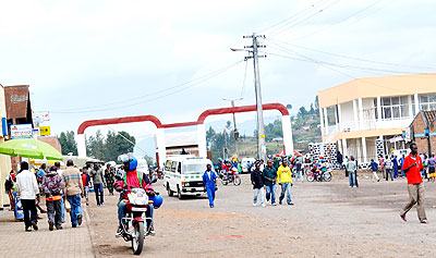 The entrance of Musanze Taxi Park. Transporters have decried parking fee.  The New Times/ Jean du2019Amour Mbonyinshuti.