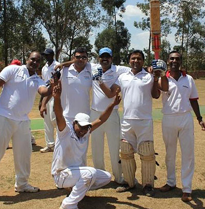 Challengers CC players celebrate after winning a match i a previous tournament. Saturday Sport / File.