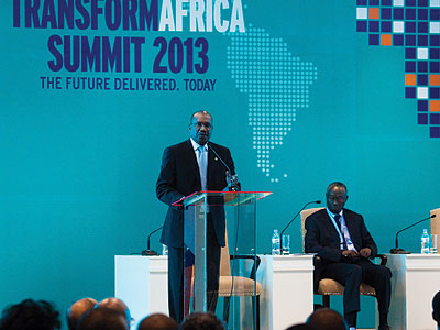 Dr. Hamadoun Toure, the Secretary General of International Telecommunication Union addresses the summit. Participants have tipped Rwanda as a top investment destination. The New Times/T. Kisambira