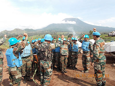 Monusco troops played a central role in the M23 defeat. Net photo. 