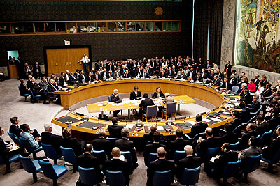 A past session of the UN Security Council. The Council last week shot down Africau2019s draft resolution seeking deferral of the trial of Kenyau2019s president and his deputy at the UN-backed International Criminal Court at the Hague.  The New Times/Courtesy. 