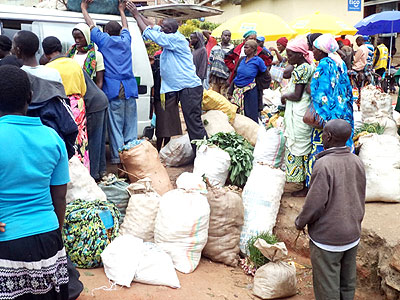 Karambi Market is fast becoming synonymous with the trade in vegetables. Many traders in Huye District earn a living from vegetables.    The New Times/ Jean Pierre Bucyensenge.