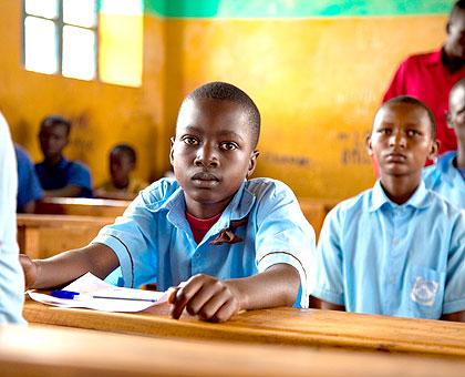 Pupils sit for exams in Rwamagana. Educationists need to blend religious studies into their school syllabuses. Net photo