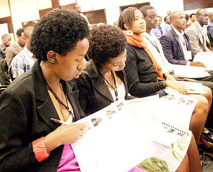 A section of the participants at the Africa Youth Summit in Kigali yesterday. The New Times/John Mbanda