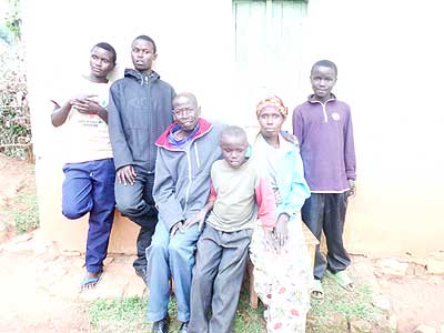 Mukarunyange (R) with her family. She now relies on contraceptives provided by Society for Family Health. The New Times/ Ivan Ngoboka.