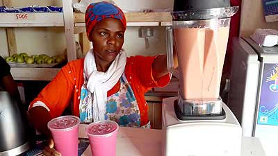 Chantal Mujawajambo at her cottage factory. The New Times / File