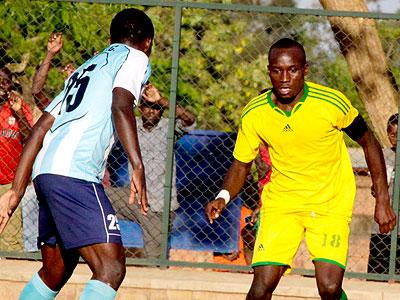 AS Kigali captain Jimmy Mbaraga (right) is touch and go for Sunday game against Kiyovu after missing training for two days with malaria. Sunday Sport/T. Kisambira