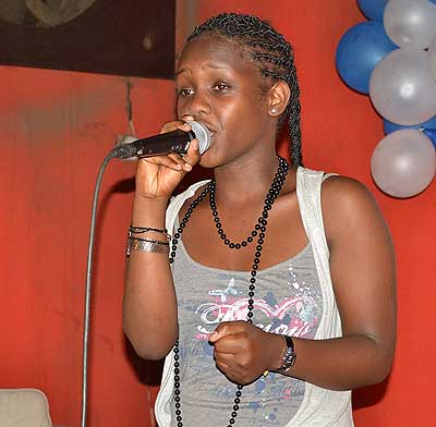 Grace Gaga Gisubizo during the competition. The New Times / Plaisir Muzogeye.