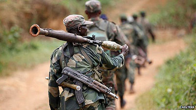 Government troops are fighting rebel groups in North Kivu province. Net photo.