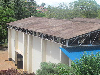 One of the buildings at Lycu00e9e de Kigali secondary school is roofed with asbestos sheets. The New Times/File.