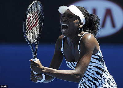 Despite winning the first set, Venus Williams was sent crashing out by Ekaterina Makarova.  Net photo.