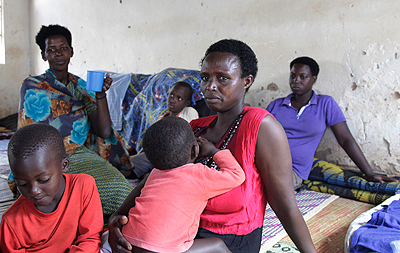 Evictees from Tanzania who are temporarily housed in school structures in Jabana Sector,  Gasabo District. The New Times/ John Mbanda. 