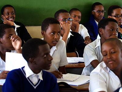 Students of IFAK Secondary School at Kimihurura during a lesson. The New Times/File 