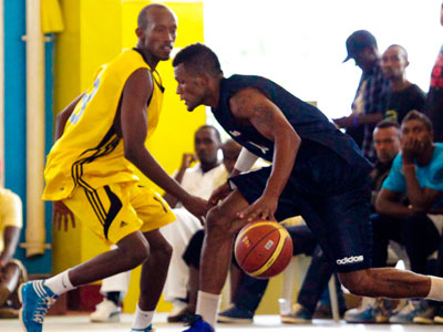 KBCu2019s forward Mike Buzangu (R), seen here in action during last seasonu2019s All-Star Game, has joined Espoir ahead of the Nairobi tournament. Times Sport/Timothy Kisambira