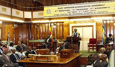 The East African Legislative Assembly meeting in Kampala, Uganda in June 2013. Net photo.