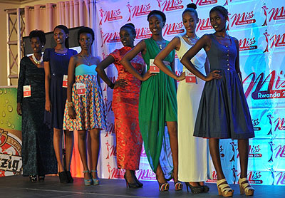 Miss Rwanda beauty 2014 contestants in Rwamagana District, Eastern Province . File