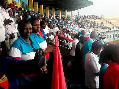 RPF members of Gasabo District during the meeting at the stadium. Courtesy