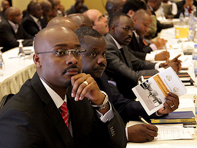 Stakeholders at the presentation of the Monetary Policy and Financial Stability Statement yesterday. John Mbanda.