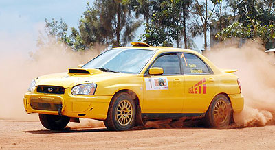 National Rally Championship defending champion Davite Giancarlo, seen competing lasts season, is favourite to win the opening round. File photo.