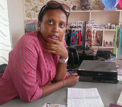 Mbabazi (featured in Youth and Business series last week) in her store in Remera.  The New Times / File