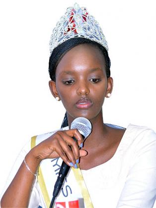 Outgoing Miss Rwanda Aurore Mutesi Kayibanda.