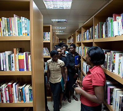 Readers at the Kigali Public Library. File photo.