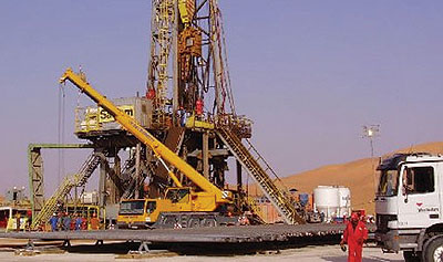 An oil rig in northern Kenya. Tullow will start exploring for oil in Kisumu.  Net photo