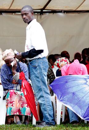 Relatives of the victims of the 1994 Genocide during last yearu2019s commemoration at Rebero.  File.