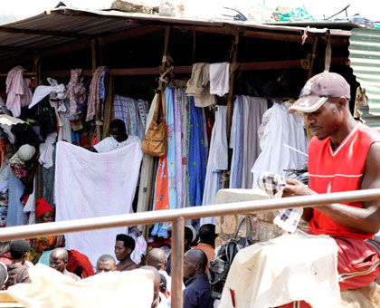 A busy Muhima market in Nyarugenge District. RRA will collect grassroots taxes. File.