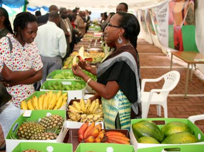 A past agriculture fair in Kigali. The majority of East Africans are employed in the agriculture sector. File.