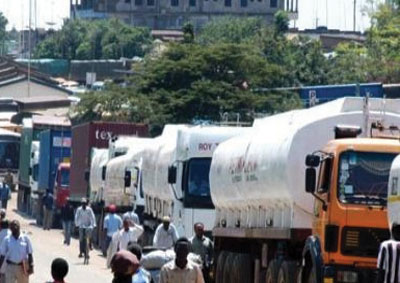 Oil tankers ferry petroleum products through Kenya. KRA has imposed a new tax on all goods transiting through the country.  The New Times / File.