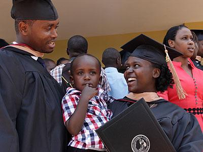 Some of the students who graduated yesterday. (John Mbanda)