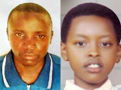 The killer Sylvestre Hora (L) has been apprehended by Police for the brutal death of the late Shalom Isimbi Uwase. (File)