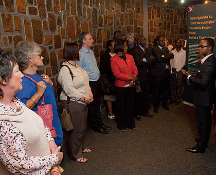 UK Members of Parliament at Kigali Memorial Centre. (Timothy Kisambira)