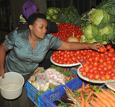 Vegetable prices slightly went up, increasing the urban price index. File.