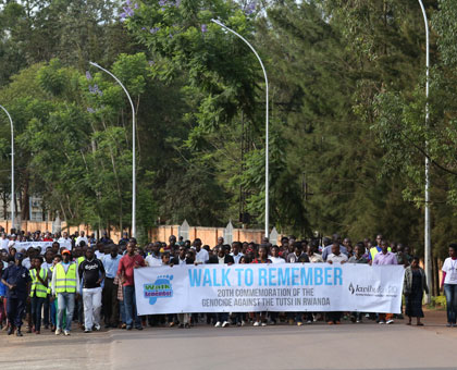 A Walk to Remember. Rwandans commemorate the Genocide with a resolve to develop further. File. Kisambira.