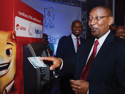 Central bank governor John Rwangombwa launches Rswitch/Airtel money partnership recently. Interlinking e-commerce platforms could help reduce fraud. (File)