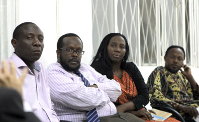 L-R: The Panel consisted of Ben Ngabo, Moderator Jean Michel Habineza, Assumpta Mugiraneza and Mighty Popo.