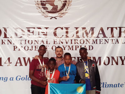 Hope Academy pupils pose for a photo after receiving their medals. (Courtesy)