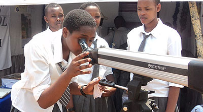 Fawe Girls School-Gahini students during a past practical class. Courtesy. 