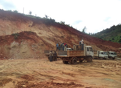 Activities which are in their initial phase have started with ground-breaking at a place located a few metres from the Akanyaru border. Jean Pierre Bucyensenge.