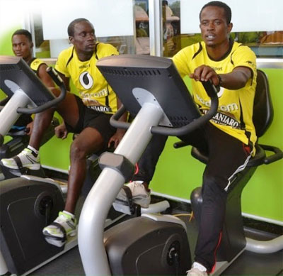 Rwandan internationals Mbuyu Twite and Haruna Niyonzima train with Yanga FC last season. Courtesy.