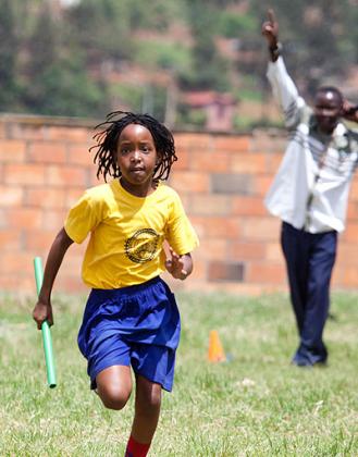 A primary school kid during a past sports event. Both education and talent are important for children. File.