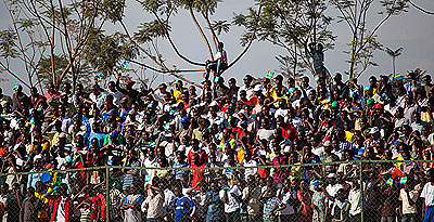 Some of the supporters who turned up for the Amavubi game against Libya last Saturday. Rwanda won 3-0